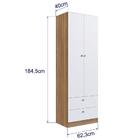 Guarda Roupa Infantil 2 Portas Aconchego La008 Completa Moveis