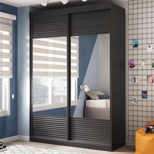 Guarda Roupa Infantil 2 Portas Com Espelho Samambaia Teen Cab
