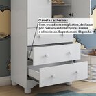 Guarda Roupa Infantil 2 Portas E 3 Gavetas 100% Mdf Mimo Bran
