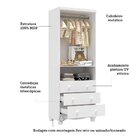 Guarda Roupa Infantil 2 Portas E 3 Gavetas 100% Mdf Mimo Bran
