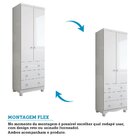 Guarda Roupa Infantil 2 Portas E 3 Gavetas 100% Mdf Mimo Bran