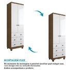 Guarda Roupa Infantil 2 Portas E 3 Gavetas 100% Mdf Mimo Bran