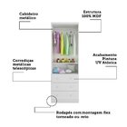 Guarda Roupa Infantil 2 Portas E 3 Gavetas 100% Mdf Smim Bran