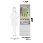 Guarda Roupa Infantil 2 Portas E 3 Gavetas 100% Mdf Smim Bran