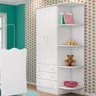 Guarda Roupa Infantil 2 Portas E 3 Gavetas Com Cantoneira Bri