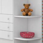 Guarda Roupa Infantil 2 Portas E 3 Gavetas Com Cantoneira Bri