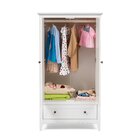 Guarda Roupa Infantil 2 Portas Em Madeira Maciça Branco