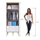 Guarda-roupa Infantil 2 Portas Pés Palito Retrô Completa Móve