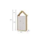 Guarda Roupa Infantil 3 Portas 2 Gaveta Casinha Savana Savana