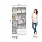 Guarda Roupa Infantil 3 Portas 2 Gavetas 2 Nichos Faz De Cont