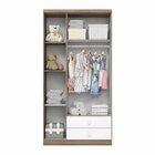 Guarda Roupa Infantil 3 Portas 2 Gavetas 2 Nichos Lápis De Co