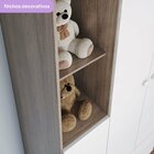 Guarda Roupa Infantil 3 Portas 2 Gavetas 2 Nichos Lápis De Co