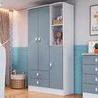 Guarda-roupa Infantil 3 Portas 2 Gavetas Azul 1410 - Percasa