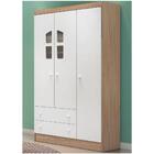 Guarda Roupa Infantil 3 Portas 2 Gavetas Carvalho/branco