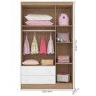Guarda Roupa Infantil 3 Portas 2 Gavetas Carvalho/branco