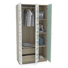 Guarda-roupa Infantil 3 Portas 2 Gavetas Comic