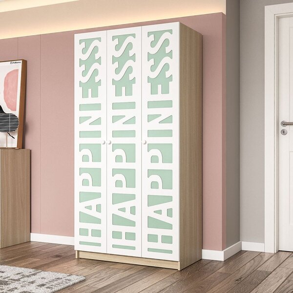 Guarda-roupa Infantil 3 Portas 2 Gavetas Comic