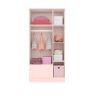 Guarda-roupa Infantil 3 Portas 2 Gavetas Doce Sonho Rosa Acet