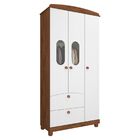 Guarda Roupa Infantil 3 Portas 2 Gavetas Fofura Permobili Bra