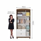 Guarda Roupa Infantil 3 Portas 2 Gavetas Fofura Permobili Bra