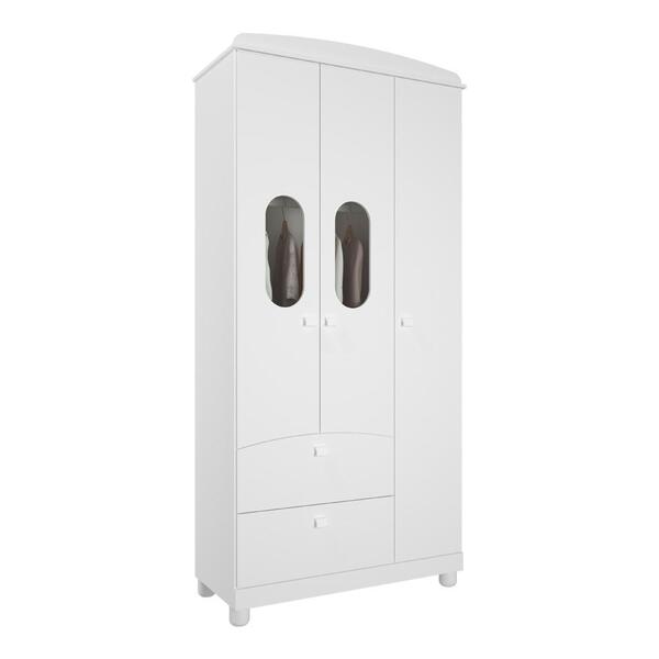 Guarda Roupa Infantil 3 Portas 2 Gavetas Fofura Permobili Bra