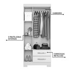 Guarda-roupa Infantil 3 Portas 2 Gavetas Freijó Trend/off Whi