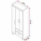 Guarda-roupa Infantil 3 Portas 2 Gavetas Freijó Trend/off Whi