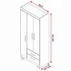 Guarda-roupa Infantil 3 Portas 2 Gavetas Freijó Trend/off Whi