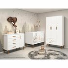 Guarda Roupa Infantil 3 Portas 2 Gavetas Isis Branco