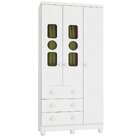 Guarda Roupa Infantil 3 Portas 3 Gavetas Tedy Peroba