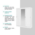 Guarda Roupa Infantil 3 Portas 4 Gav 1 Espelho Branco Fenix