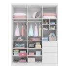 Guarda Roupa Infantil 3 Portas 4 Gavetas Branco Pérola Phoeni