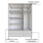 Guarda Roupa Infantil 3 Portas 4 Gavetas Mdf Tudor Areia
