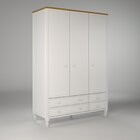 Guarda Roupa Infantil 3 Portas 4 Gavetas Mdf Tudor Branco/mel