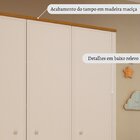 Guarda Roupa Infantil 3 Portas 4 Gavetas Mdf Tudor Branco/mel