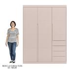 Guarda Roupa Infantil 3 Portas 4 Gavetas Rosê Pérola Phoenix