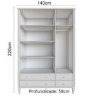 Guarda Roupa Infantil 3 Portas 4 Gavetas Tudor  Branco