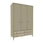 Guarda Roupa Infantil 3 Portas 4 Gavetas Tudor Plus  Verde