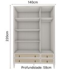 Guarda Roupa Infantil 3 Portas 4 Gavetas Tudor Plus  Verde