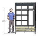 Guarda Roupa Infantil 3 Portas 4 Gavetas Tudor Plus  Verde