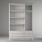 Guarda Roupa Infantil 3 Portas 4 Gavetas Versailles  Branco/m