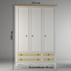 Guarda Roupa Infantil 3 Portas 4 Gavetas Versailles Plus  Bra