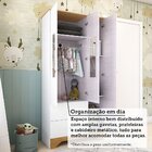 Guarda-roupa Infantil 3 Portas Com Janelas Retangulares E 2 G