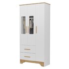 Guarda-roupa Infantil 3 Portas Com Janelas Retangulares E 2 G