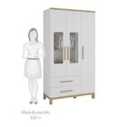 Guarda-roupa Infantil 3 Portas Detalhes Em Acrílico 2 Gavetas