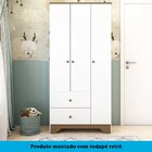 Guarda Roupa Infantil 3 Portas E 2 Gavetas 100% Mdf Cocada Br