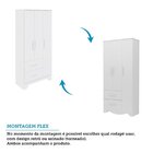 Guarda-roupa Infantil 3 Portas E 2 Gavetas 100% Mdf Liam Bran