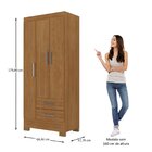 Guarda-roupa Infantil 3 Portas E 2 Gavetas Amy Espresso Móvei