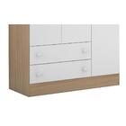 Guarda Roupa Infantil 3 Portas E 2 Gavetas Branco E Carvalho