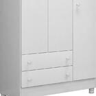 Guarda Roupa Infantil 3 Portas E 2 Gavetas Doce Sonho Com Pés